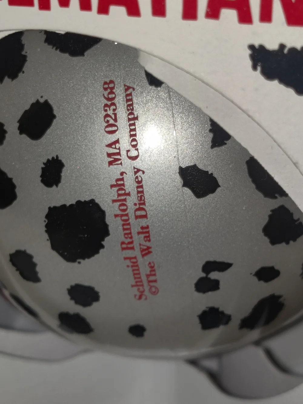 Disney 101 Dalmatians White Black Red Christmas Ornament